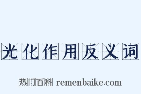 光化作用反义词是什么意思的图片